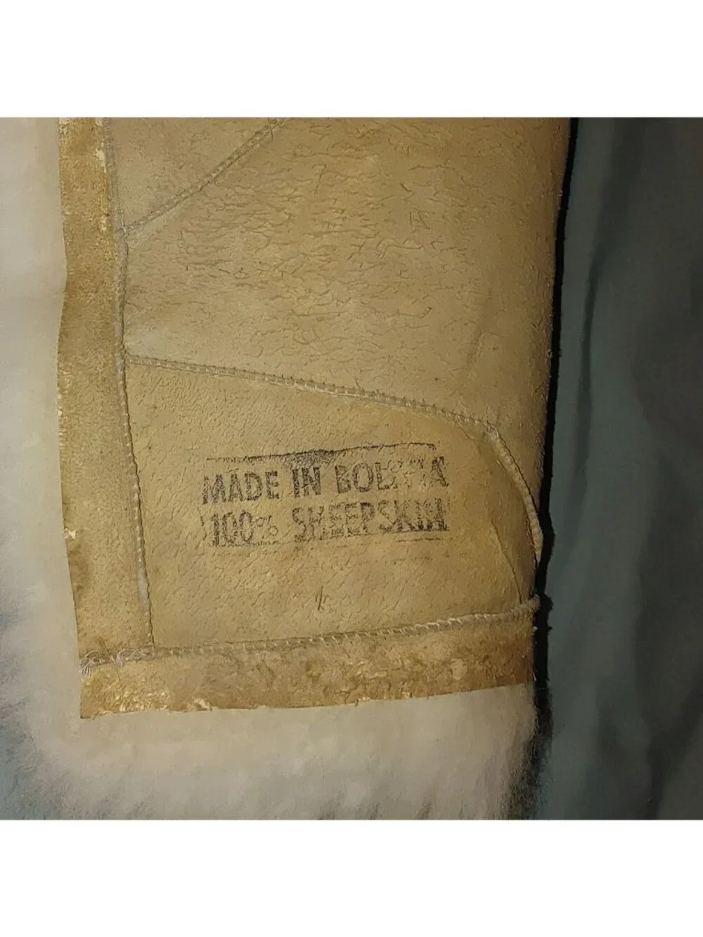 Panda Decor Wall Hanging Vintage Large Sheepskin Mama Baby Handcrafted Bolivia